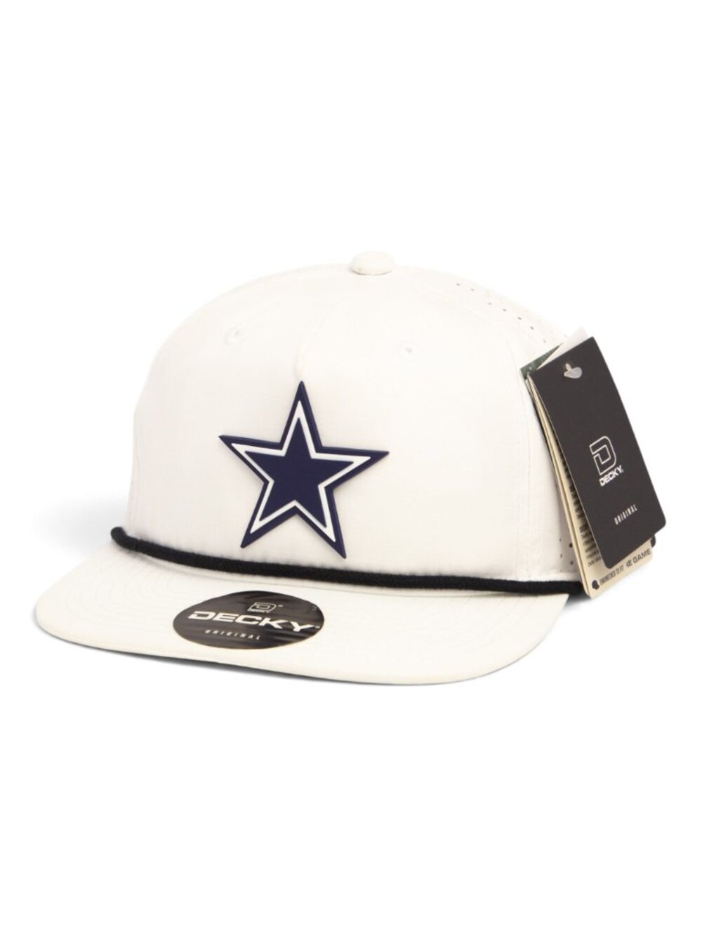 Dallas Cowboys 3D Perforated Rope Hat- White/ Black